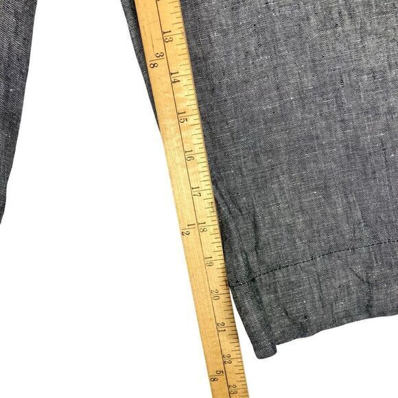 J. Jill Linen Pants Womens Large Petite Gray Wide Leg Elastic Waistband Relaxed - Picture 13 of 15